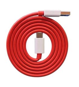 ISMART 65W OnePlus Dash Warp Charge Cable, USB A to Type C Data Sync Fast Charging Cable Compatible with One Plus 3 /3T /5 /5T /6 /6T /7 /7T /7 pro & for All Type C Devices - 1 Meter, Red